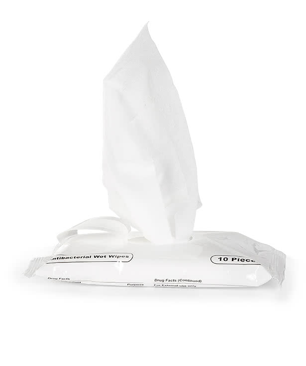 Custom Customized Travel Size Antibacterial Sanitizing Wipes Design