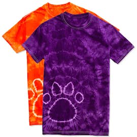 Dyenomite Paw Print Tie-Dye T-shirt