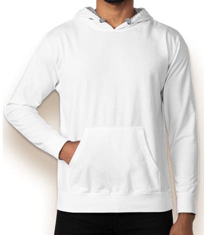 Next Level French Terry Pullover Hoodie - White / Heather Grey