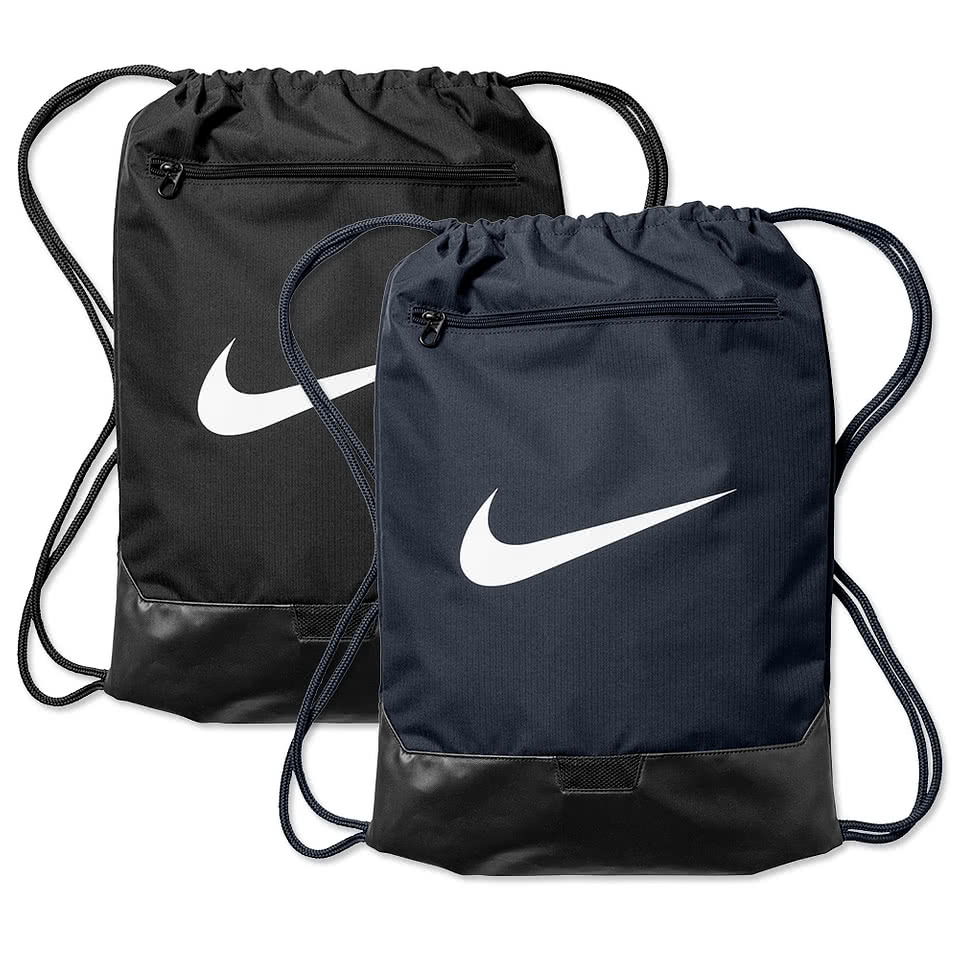 Custom Nike Brasilia Recycled Drawstring Bag Design Drawstring Bags