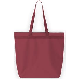 Large Recycled Poly Zippered Tote - Color: Maroon