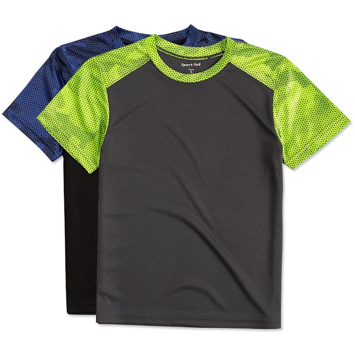 Sport-Tek Youth CamoHex Colorblock Performance Shirt