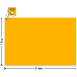 Full Color 6' x 4' Vinyl Banner - Color: Athletic Gold