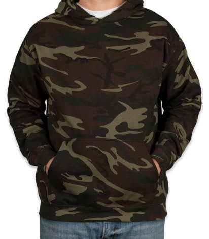 Code 5 Camo Pullover Hoodie - Green Woodland