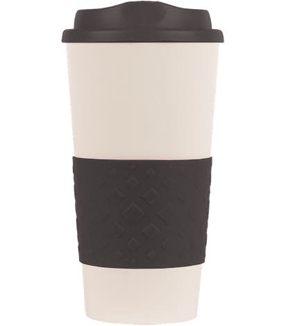 16 oz. Rubber Grip To Go Coffee Cup - Black