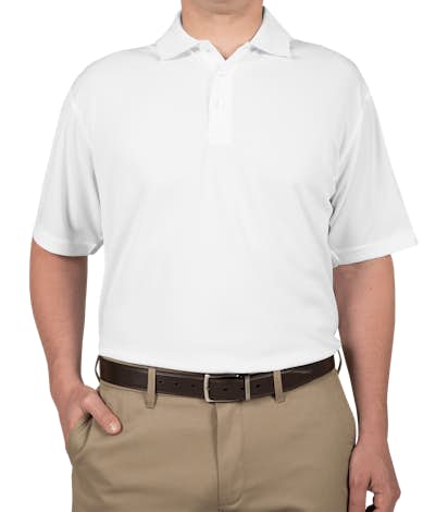 Ultra Club Mesh Pique Performance Polo - White