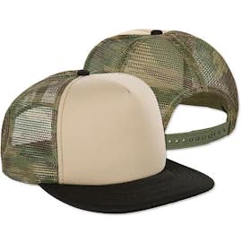 District Camo Flat Bill Snapback Hat