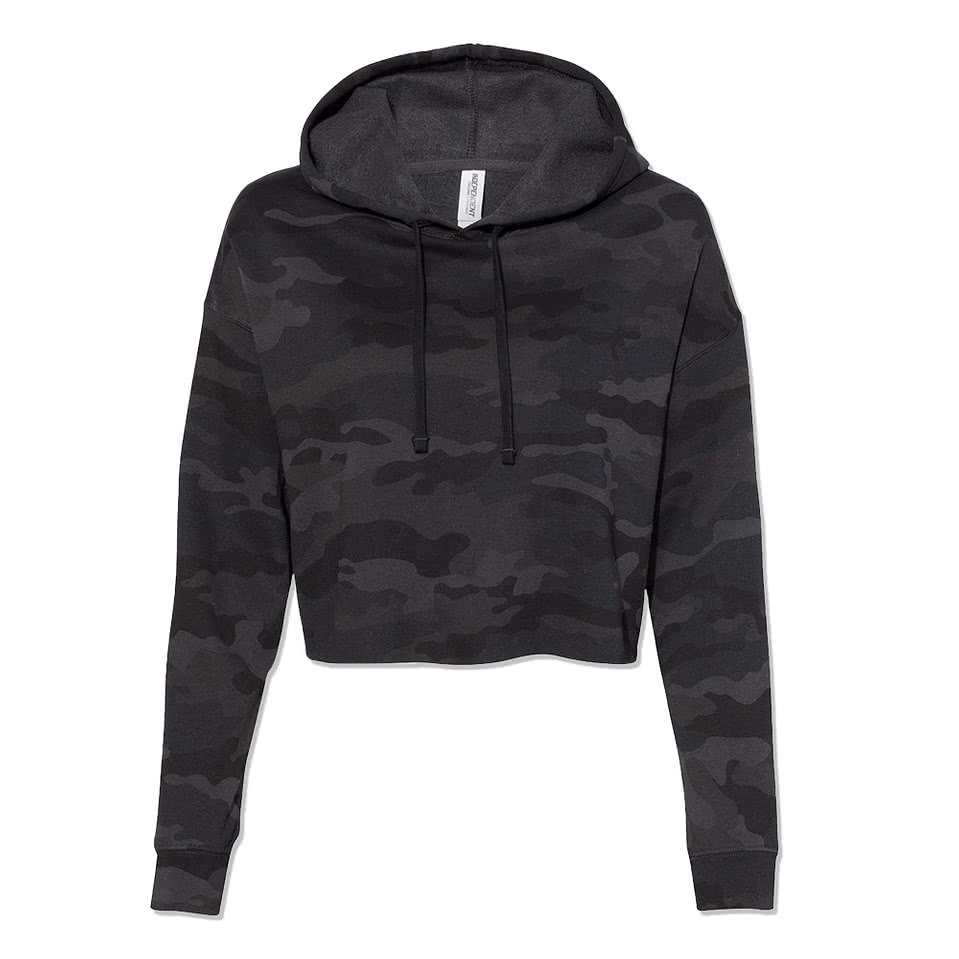 camo crop hoodie