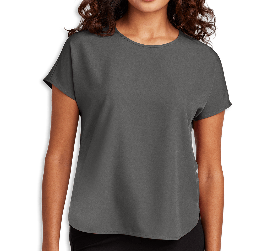 Mercer+Mettle Women's Stretch Crepe Crewneck Blouse-default