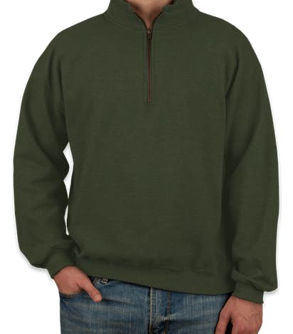 Gildan Vintage Quarter Zip Sweatshirt - Moss
