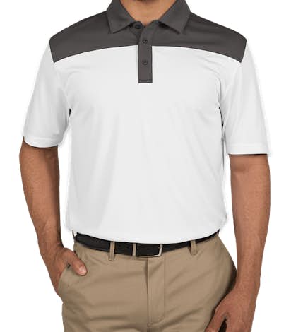 Clique by Cutter & Buck Colorblock Performance Polo - White / C Titan