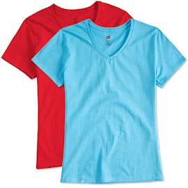 Hanes Women's Essential 100% Cotton V-Neck T-shirt
