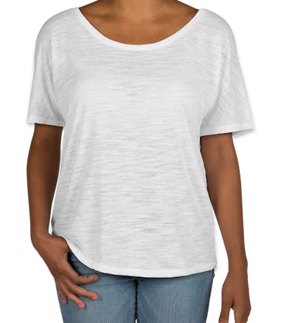 Bella + Canvas Women's Flowy Slub T-shirt - White Slub