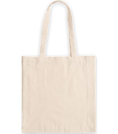 Tall Gusseted 100% Cotton Shopper Tote - Natural
