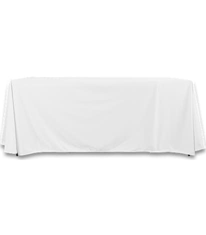 Full Color 6' Throw Tablecloth - White