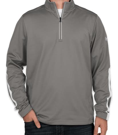 Under Armour Qualifier Performance Quarter Zip - Graphite / White
