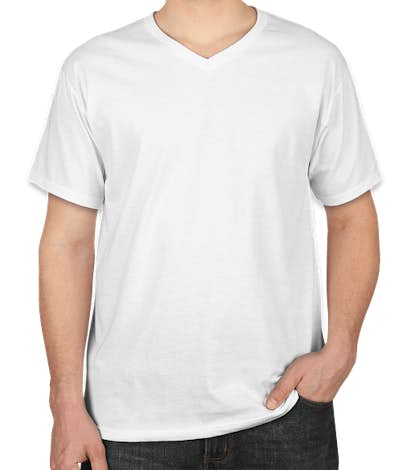 Canada - Fruit of the Loom 100% Cotton V-Neck T-shirt - White