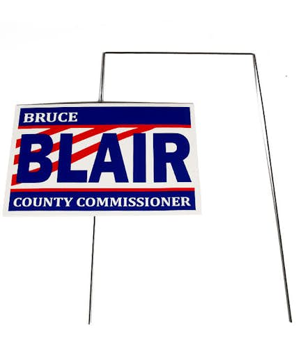 22" x 14" Poster Yard Sign with Metal Frame - Other View: 2