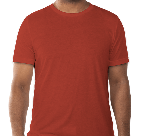 Bella + Canvas Tri-Blend T-shirt - Color: Brick Tri-Blend