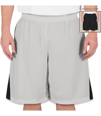 Teamwork Turnaround Reversible Basketball Shorts - Silver / Black
