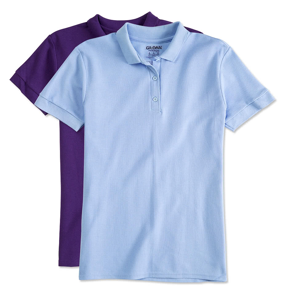 Custom Canada Gildan Women's Double Pique Polo Design Canada Polo Shirts Online at