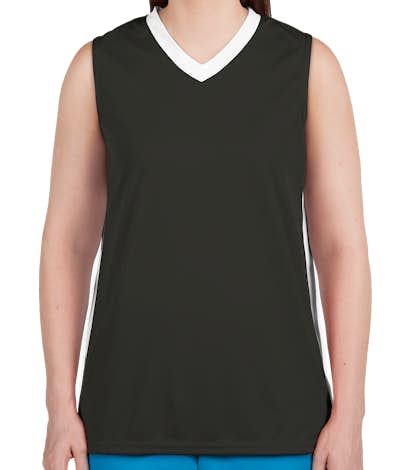 Augusta Women's Colorblock Basketball Jersey - Slate / White