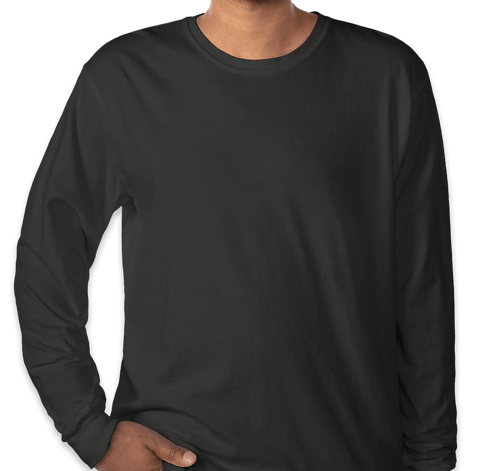 Comfort Colors 100% Cotton Long Sleeve Shirt in Black