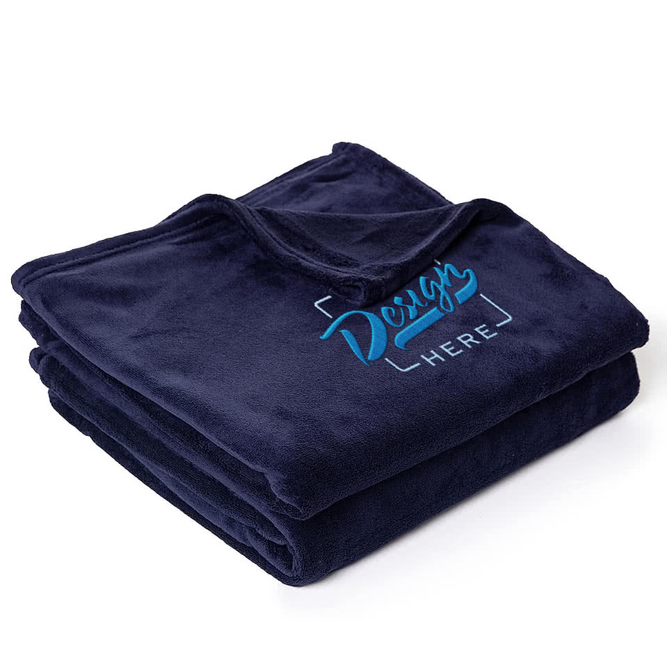 Custom Port Authority Ultra Plush Oversized Blanket Design Blankets