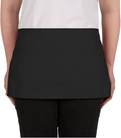 Stain Release Waist Apron - Embroidered - Black