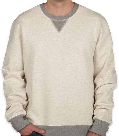 Champion Authentic Sueded Fleece Crewneck Sweatshirt - Oatmeal Heather / Oxford Grey