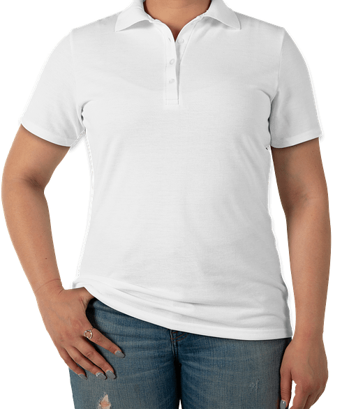 hanes women's polo shirts