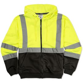 ML Kishigo Class 3 Hi-Vis Hooded Full Zip Sweatshirt