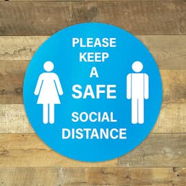 Social Distance 12" Circle Floor Decal
