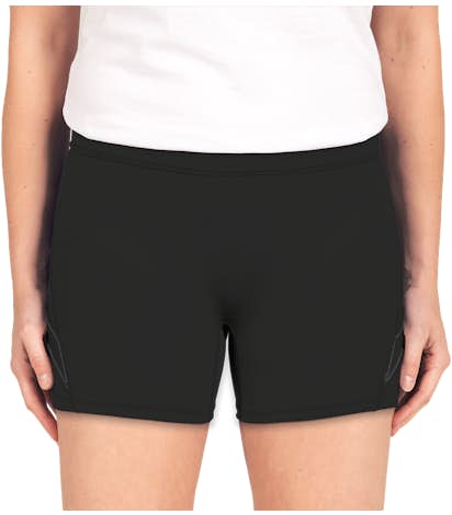 Augusta Women's Contrast Volleyball Short - Black / Black