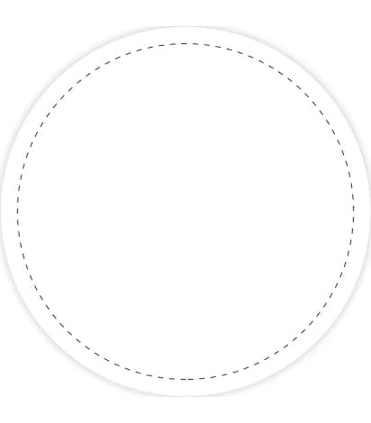 Full Color 3 in. Circle Vinyl Decal - White