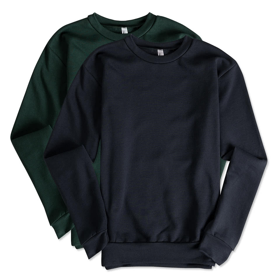 american apparel crew neck sweatshirt