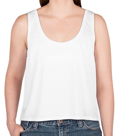 Canada - Bella + Canvas Women's Flowy Crop Tank - White
