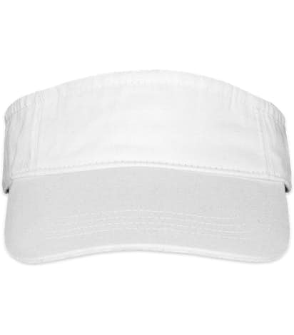 Valucap Bio-Washed Visor - White