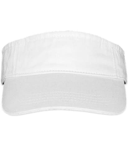Valucap Bio-Washed Visor - White