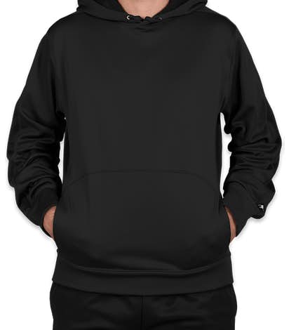Champion Colorblock Performance Pullover Hoodie - Black / Black