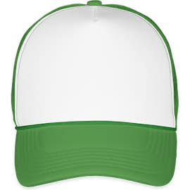 Valucap Foam/Mesh Trucker Hat - Color: White / Kelly