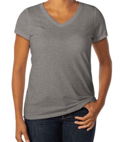 Design Custom Printed District Made Ladies Perfect Tri Blend V