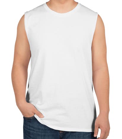 Jerzees 50/50 Muscle Tank - White