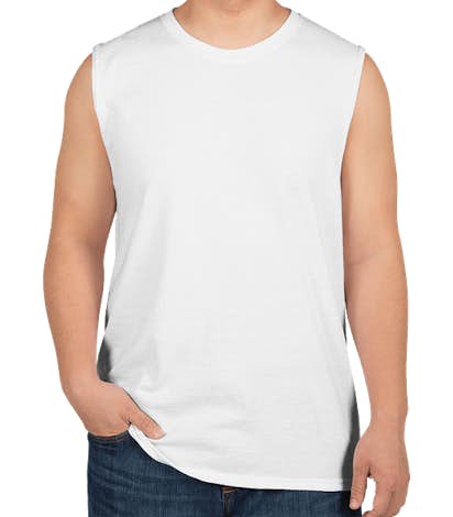Jerzees 50/50 Muscle Tank - White