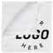 Lightweight White Screenprinted Beach Towel