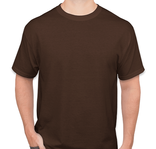 Hanes EcoSmart® 50/50 T-shirt - Color: Dark Chocolate
