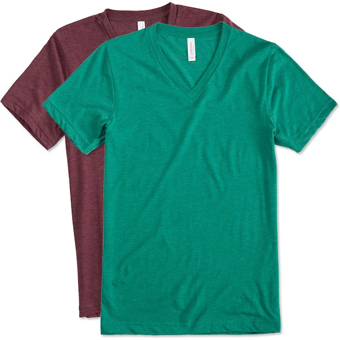 Bella + Canvas Tri-Blend V-Neck T-shirt