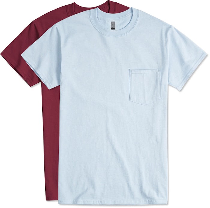 Design Custom Printed Gildan  Ultra  Cotton  Pocket T Shirts  