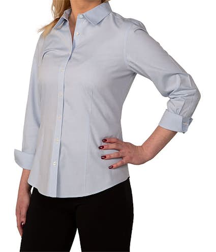 Brooks Brothers Women's Non-Iron 3/4 Sleeve Fitted Dress Shirt - Other View: 1