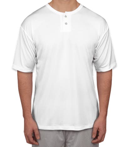 Badger B-Dry Performance Baseball Henley - White